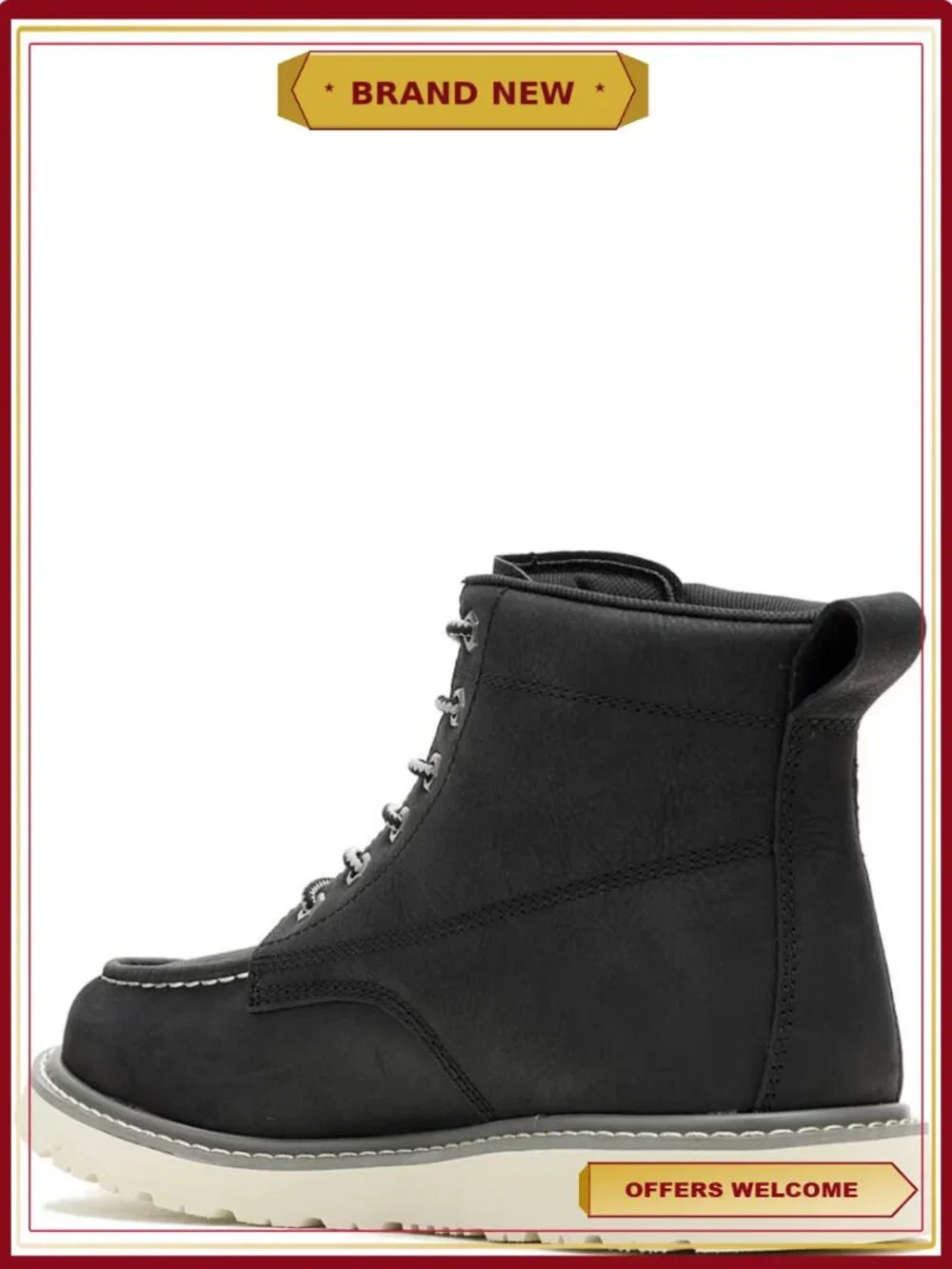 Wolverine Kent Wedge Soft Toe Work Boots Full Grain Leather